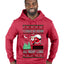 I Could Go Down All Night Long, Ugly Christmas Sweater Premium Graphic Hoodie Sweatshirt