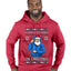 Santa Stands On Christmas, Ugly Christmas Sweater Premium Graphic Hoodie Sweatshirt