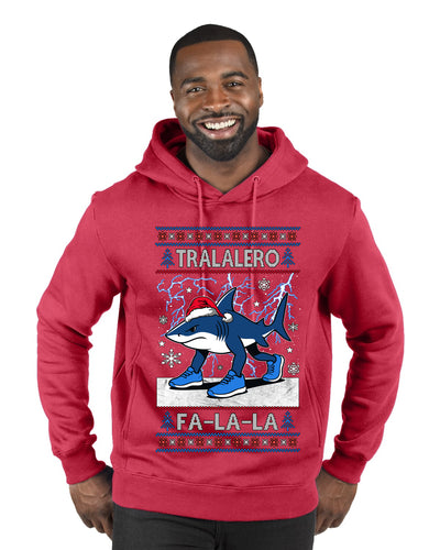 Tralalero Fa La La Brainrot, Ugly Christmas Sweater Premium Graphic Hoodie Sweatshirt