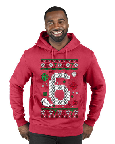 Christmas 6 Meme, Ugly Christmas Sweater Unisex Premium Graphic Hoodie Sweatshirt