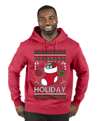Holiday, Ugly Christmas Sweater Unisex Premium Graphic Hoodie Sweatshirt