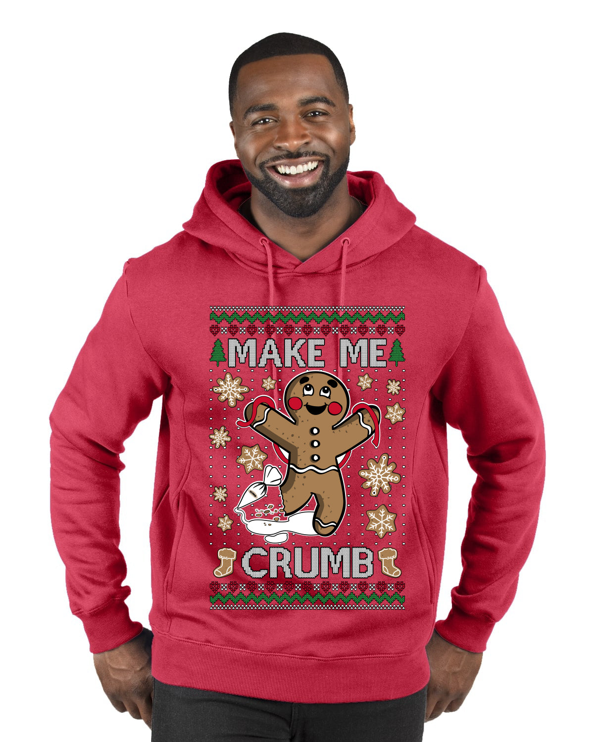 Make Me Crumb, Ugly Christmas Sweater Unisex Premium Graphic Hoodie Sweatshirt