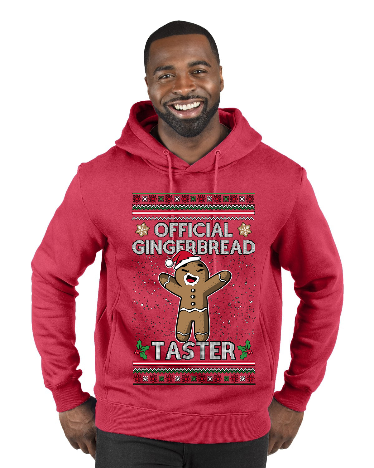 Official Gingerbread Taster, Ugly Christmas Sweater Unisex Unisex Premium Graphic Hoodie Sweatshirt