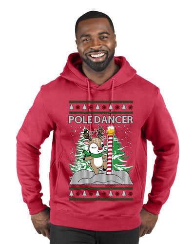 Pole Dancer, Ugly Christmas Sweater Unisex Premium Graphic Hoodie Sweatshirt