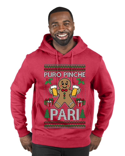 Puro Pinche Pari, Ugly Christmas Sweater Unisex Premium Graphic Hoodie Sweatshirt