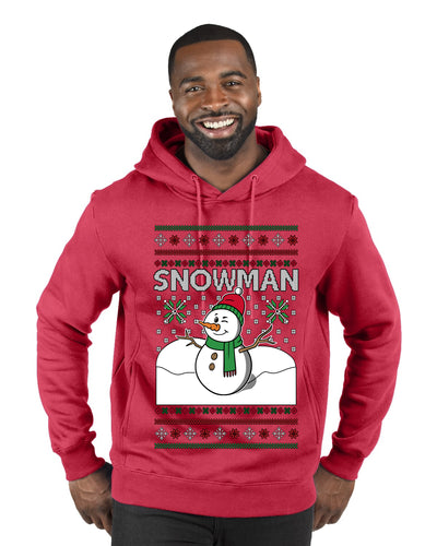 Snowman, Ugly Christmas Sweater Unisex Premium Graphic Hoodie Sweatshirt