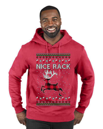 Nice Rack, Ugly Christmas Sweater Unisex Premium Graphic Hoodie Sweatshirt