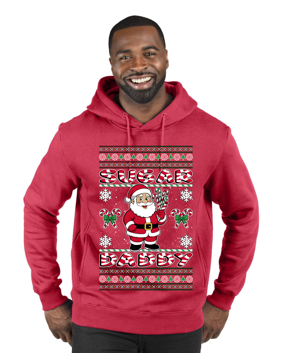 Sugar Daddy Santa, Ugly Christmas Sweater Unisex Premium Graphic Hoodie Sweatshirt