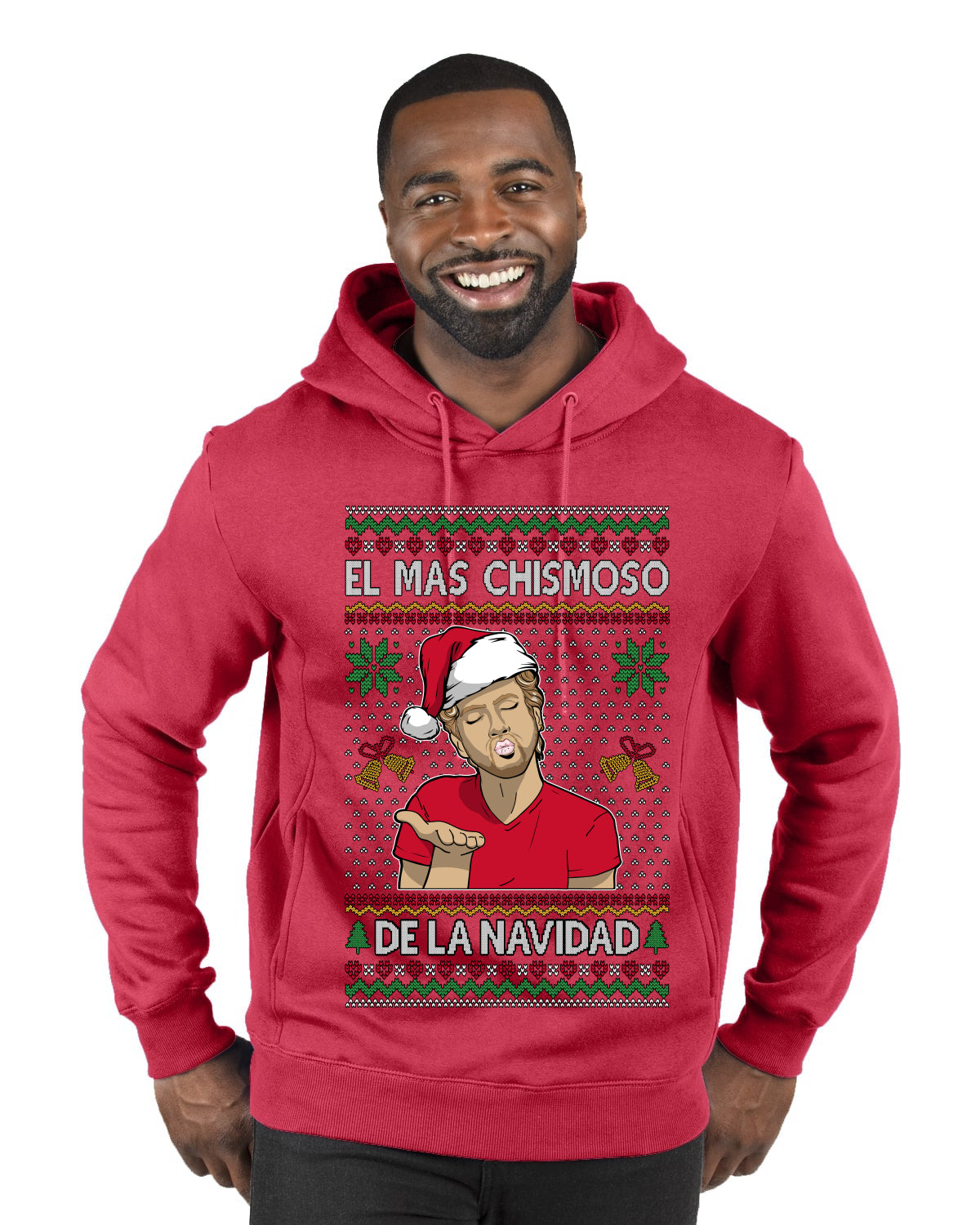 El Mas Chismoso De La Navidad, Ugly Christmas Sweater Unisex Premium Graphic Hoodie Sweatshirt