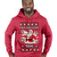 Milk And Cookie Time, Ugly Christmas Sweater Unisex Premium Graphic Hoodie Sweatshirt