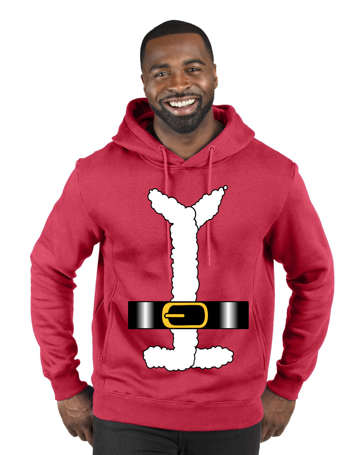 Santa Claus Suit, Ugly Christmas Sweater Unisex Premium Graphic Hoodie Sweatshirt