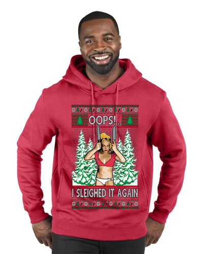 Funny, Knives Popstar Dancing, Music Lover Comedic Christmas Sweater Design, Ugly Christmas Sweater Unisex Premium Graphic Hoodie Sweatshirt