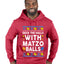 Deck The Halls With Matzo Balls Hanukkah, Ugly Christmas Sweater Unisex Premium Graphic Hoodie Sweatshirt