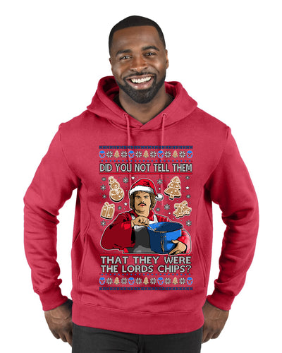 Did You Not Tell Them They Were The Lords Chips, Luchadores Christmas Cookies Design, Ugly Christmas Sweater Unisex Premium Graphic Hoodie Sweatshirt