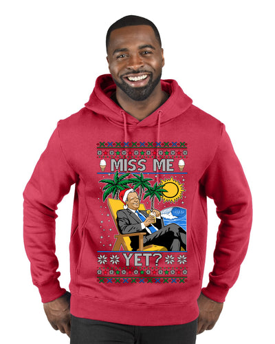 Miss Me Yet? President USA Design, Ugly Christmas Sweater Unisex Premium Graphic Hoodie Sweatshirt