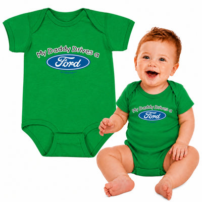 My Daddy Drives a Ford Cars and Trucks Infant Bodysuit for Boys Girls Racing Outfit Car Lover Gift Cars and Trucks