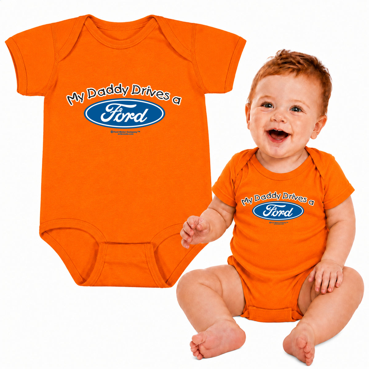 My Daddy Drives a Ford Cars and Trucks Infant Bodysuit for Boys Girls Racing Outfit Car Lover Gift Cars and Trucks