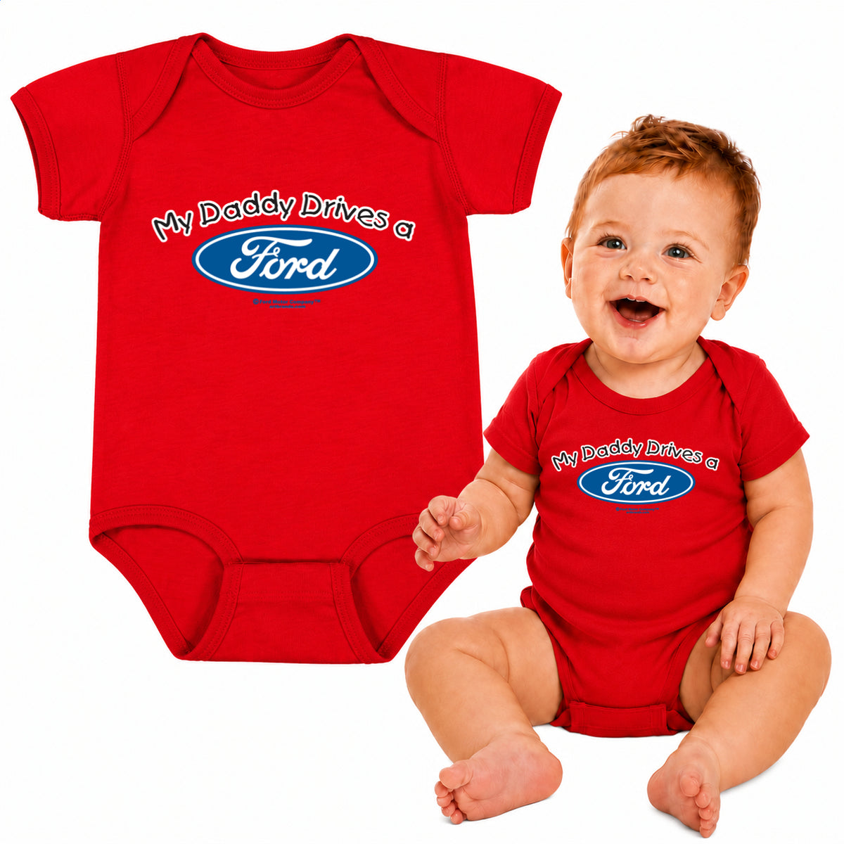 My Daddy Drives a Ford Cars and Trucks Infant Bodysuit for Boys Girls Racing Outfit Car Lover Gift Cars and Trucks
