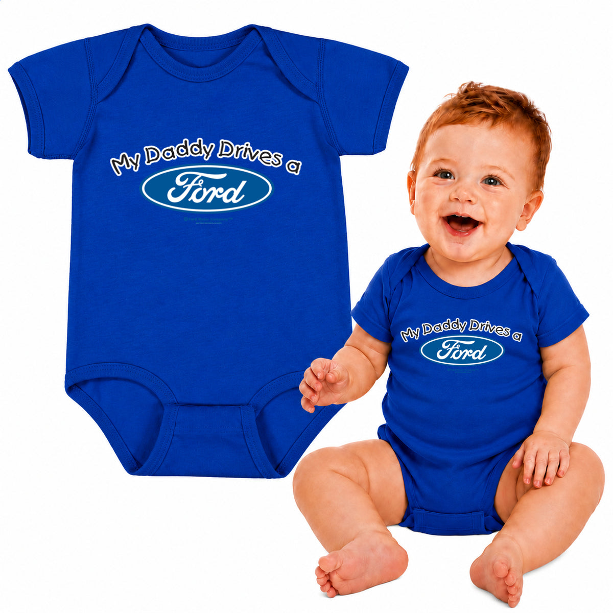 My Daddy Drives a Ford Cars and Trucks Infant Bodysuit for Boys Girls Racing Outfit Car Lover Gift Cars and Trucks