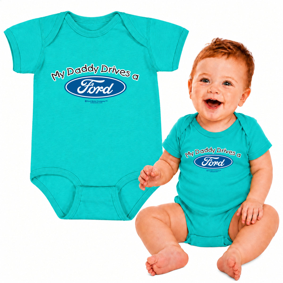 My Daddy Drives a Ford Cars and Trucks Infant Bodysuit for Boys Girls Racing Outfit Car Lover Gift Cars and Trucks
