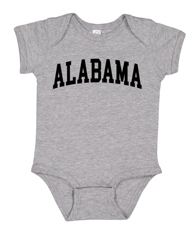State of Alabama College Style Fashion Baby Creeper Boys Girls Infant Bodysuit