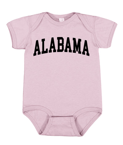 State of Alabama College Style Fashion Baby Creeper Boys Girls Infant Bodysuit