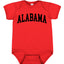 State of Alabama College Style Fashion Baby Creeper Boys Girls Infant Bodysuit