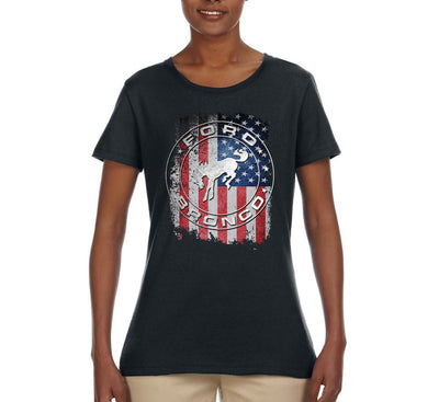US Flag Ford Bronco Cars and Trucks Womens Graphic T-Shirt