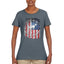 US Flag Ford Bronco Cars and Trucks Womens Graphic T-Shirt