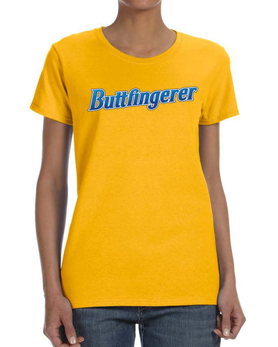 Buttfingerer Funny Candy Bar Parody Humor Womens Graphic T-Shirt