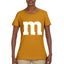 Letter M Graphic Novelty Funny Costume Halloween Womens Graphic T-Shirt