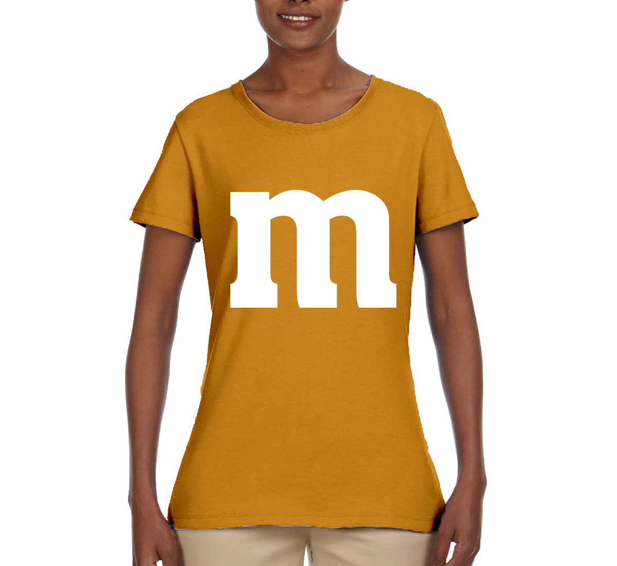 Letter M Graphic Novelty Funny Costume Halloween Womens Graphic T-Shirt