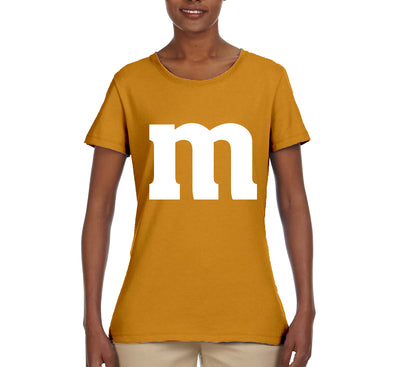 Letter M Graphic Novelty Funny Costume Halloween Womens Graphic T-Shirt