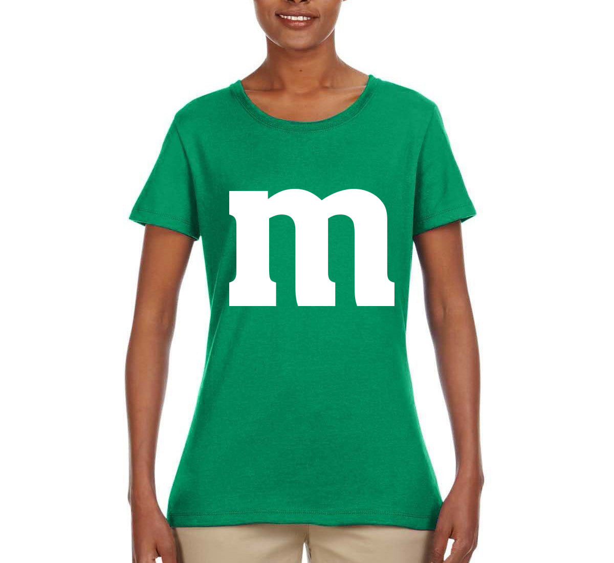 Letter M Graphic Novelty Funny Costume Halloween Womens Graphic T-Shirt