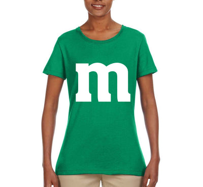 Letter M Graphic Novelty Funny Costume Halloween Womens Graphic T-Shirt