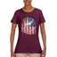 US Flag Ford Bronco Cars and Trucks Womens Graphic T-Shirt
