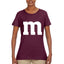 Letter M Graphic Novelty Funny Costume Halloween Womens Graphic T-Shirt
