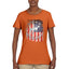 US Flag Ford Bronco Cars and Trucks Womens Graphic T-Shirt