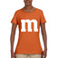 Letter M Graphic Novelty Funny Costume Halloween Womens Graphic T-Shirt