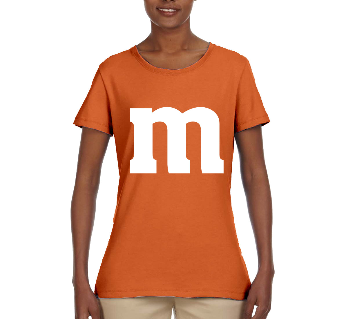 Letter M Graphic Novelty Funny Costume Halloween Womens Graphic T-Shirt