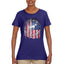 US Flag Ford Bronco Cars and Trucks Womens Graphic T-Shirt