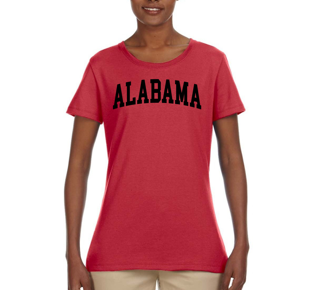 State of Alabama College Style Fashion Womens Graphic T-Shirt