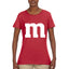 Letter M Graphic Novelty Funny Costume Halloween Womens Graphic T-Shirt