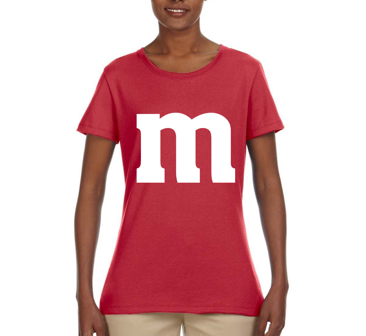 Letter M Graphic Novelty Funny Costume Halloween Womens Graphic T-Shirt
