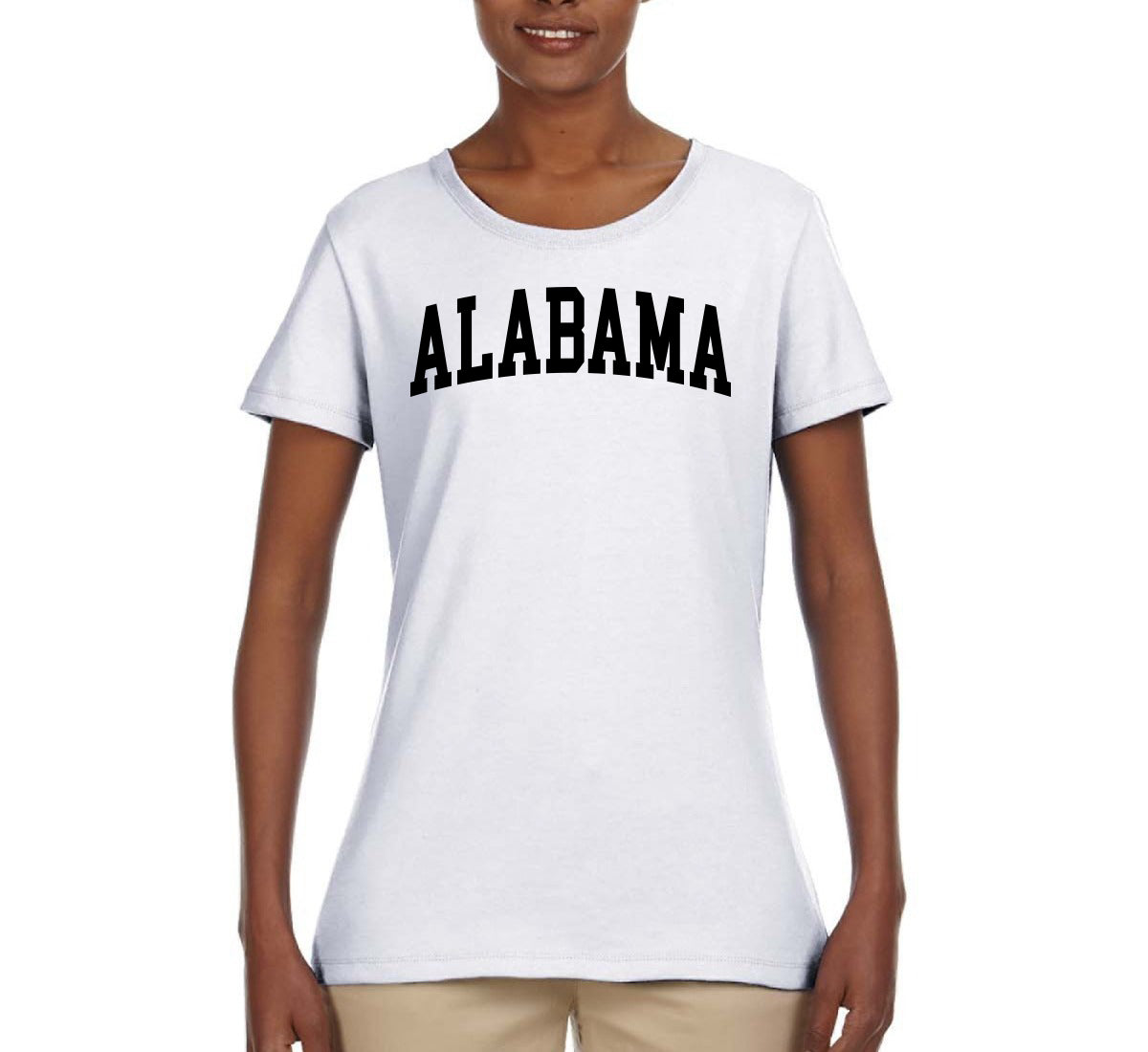 State of Alabama College Style Fashion Womens Graphic T-Shirt