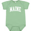 State of Maine College Style White Fashion Baby Creeper Boys Girls Infant Bodysuit