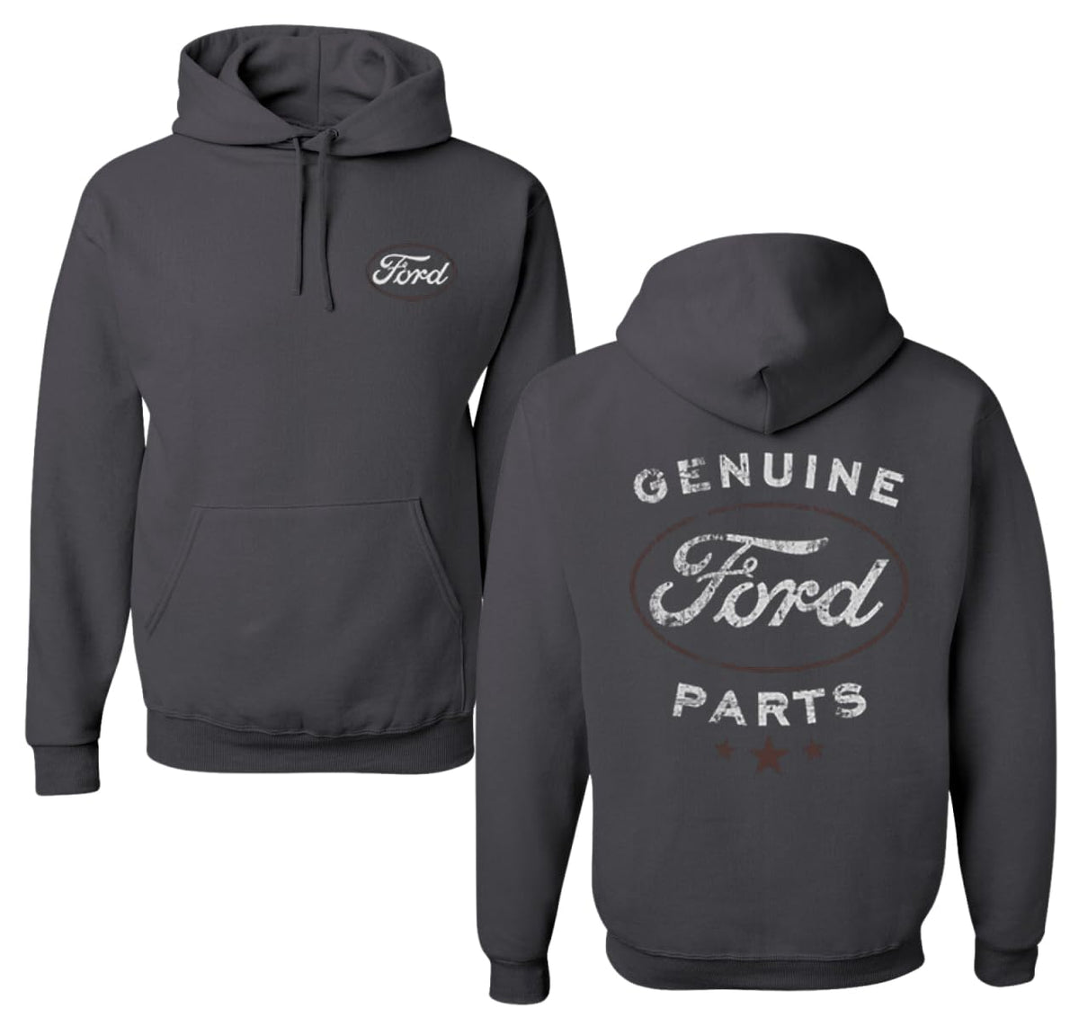 Vintage Distressed Genuine Ford Parts Cars and Trucks Front and Back Cars and Trucks Unisex Hoodie Sweatshirt