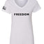 Freedom God Family Patriotism Shirt, Christian Conservative Tee for Women, Women’s Standard V-Neck Tee
