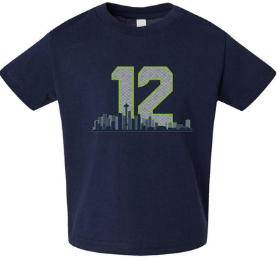 Seattle Fan | SEA Fantasy Football Sports Toddler Crew Graphic T-Shirt