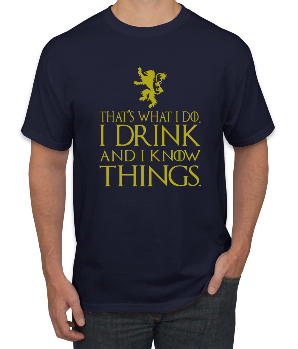 I Drink and I Know Things Tyrion GOT Gold Pop Culture Men's T-Shirt